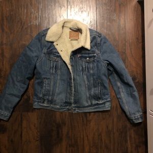 Levi’s Sherpa lines Jean jacket.